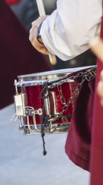 davul ve tefleri Ortaçağ müzisyenler