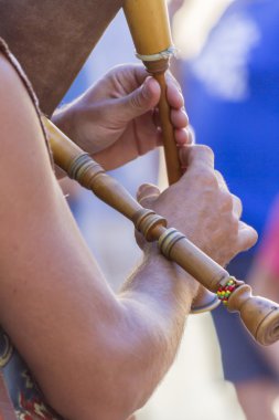 davul ve tefleri Ortaçağ müzisyenler