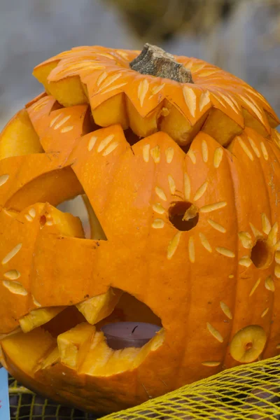 Snidad pumpa till Halloween — Stockfoto