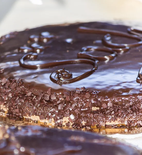 Una torta al cioccolato — Foto Stock