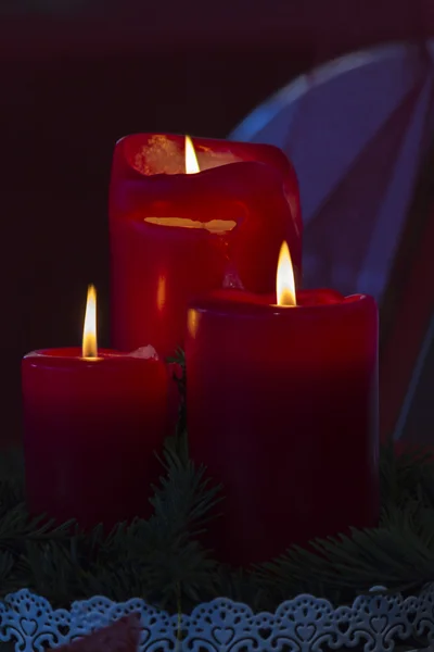 Christmas candle sor Christmas — Stock Photo, Image