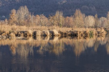 günbatımı manzara gölde
