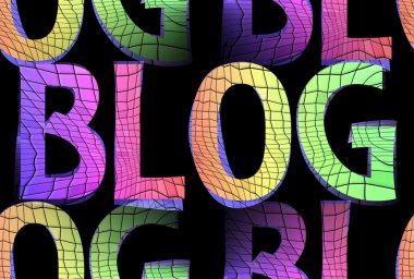 siyah arka plan üzerine blog