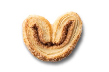 Beyaz arka planda izole edilmiş şeker ve tarçınlı puf çıtır kurabiyeler.