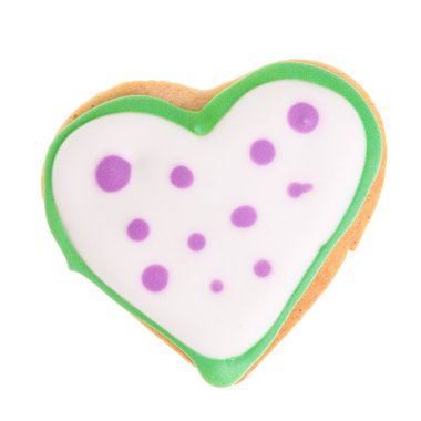 beyaz izole zencefilli kurabiye