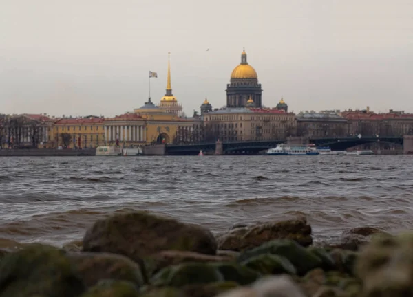 Panorama Ciudad San Petersburgo Desde Terraplén Con Vistas Palacio Invierno — Foto de Stock