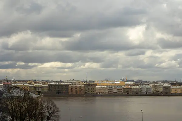 Ville Saint Pétersbourg Printemps Centre Ville Vue Sur Rivière Neva — Photo