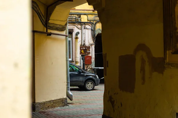 Elements of the courtyard in the city of St. Petersburg