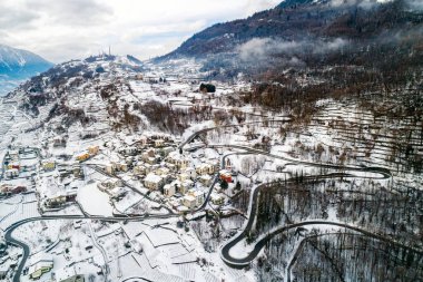 Valtellina (IT), Sondrio, Sant 'Anna, hava manzarası