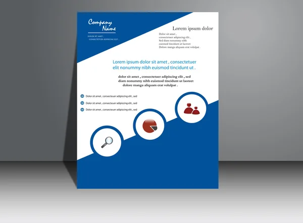 Company Blue Brochure — Stock Vector