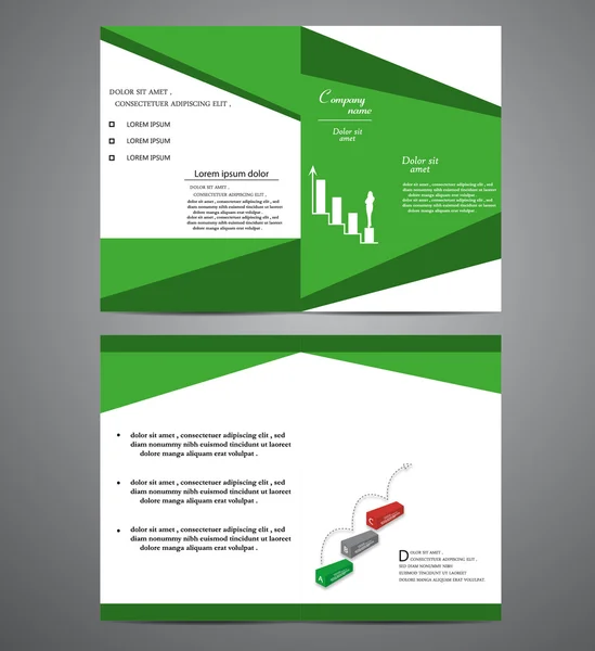 Estratto Tri Fold Brochure — Vettoriale Stock