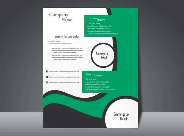 Brochure met Abstract Green — Stockvector
