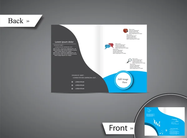 Brochure sur l'icône des vagues abstraites — Image vectorielle