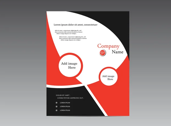 Brochure abstraite anneau rouge — Image vectorielle