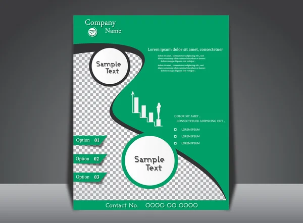 Groene abstracte Brochure — Stockvector