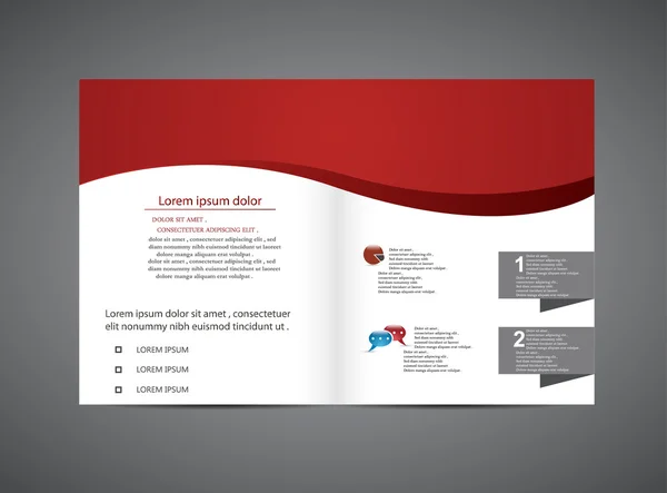 Brochure en rouge — Image vectorielle