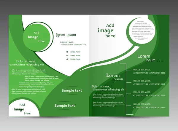 Brochure moderne verte — Image vectorielle