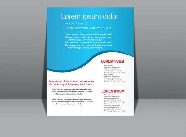 Brochure en bleu — Image vectorielle