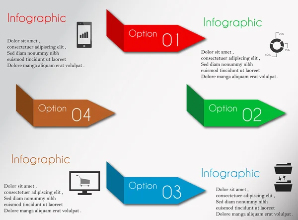 Info graphic Folheto de cores — Vetor de Stock