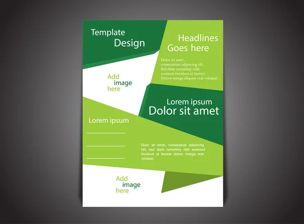 Green Abstract Brochure — Stock Vector