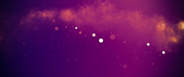 Kopya alanı ile bulanık mor bokeh arkaplan. Soyut lüks sim efekti palavra. Parlak sihirli toz parçacıkları. Sihirli kavram, odaklanamaz. Stok illüstrasyonu.