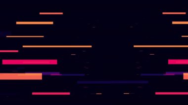Hi tech glitch stripes animasyon görüntüleri. Neon gelecek hız çizgileri. Soyut gökkuşağı ışınları üzerinde hareket eden parlak, bulanık ışık çizgileri. Sihirli hızlı satırlar video 4k sunumunuz için.