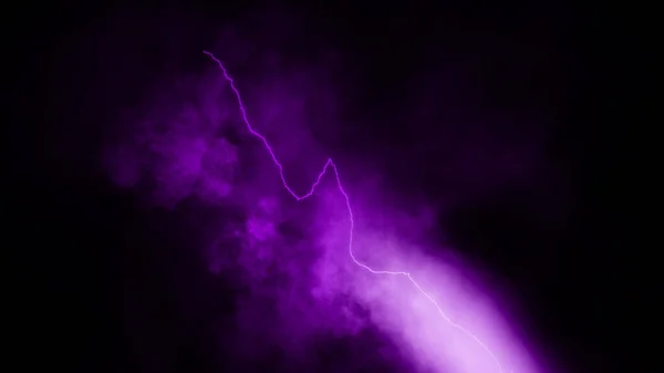 Abstract Realistic Nature Lightning Thunder Background Bright Curved Line Isolated — Stock Photo, Image