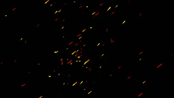 现实的彩色孤立星尘飞溅效果装饰和覆盖在黑色背景 火焰和光的概念 — 图库照片