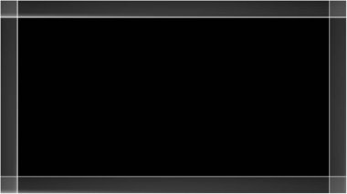 Beyaz arayüz örtülerini göster. İzole edilmiş arkaplanda resim çerçevesi. Pankart veya kapak için kenar dokusu.