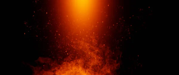 Vista Panorámica Del Fuego Sobre Fondo Aislado Efecto Explosión Perfecto —  Fotos de Stock