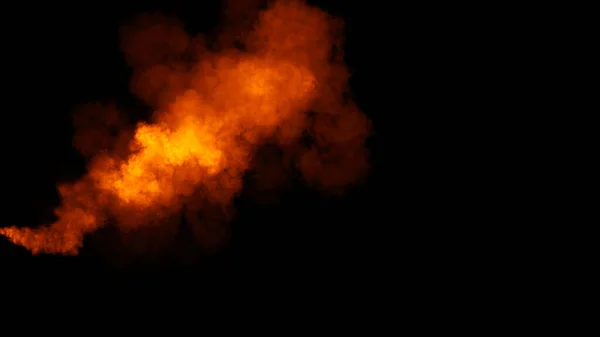 Explosión Química Bomba Humo Fuego Sobre Fondo Aislado Congelación Las —  Fotos de Stock