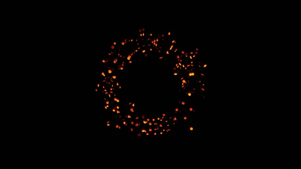 Renkli Girdap Parçacıkları Siyah Arkaplanda Izole Edilmiş Toz Kalıntılarını Koyu — Stok fotoğraf