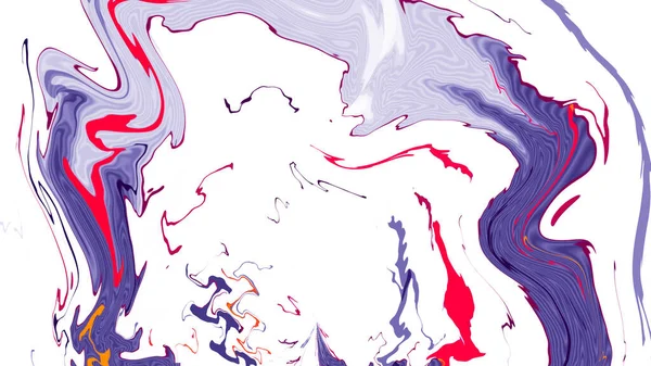 潮流的抽象流体五彩缤纷的液体背景 花哨的大理石波纹幻影 — 图库照片