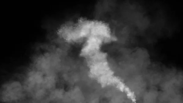 Explosão Química Bomba Fumo Fundo Isolado Congelamento Bombas Nevoeiro Seco — Fotografia de Stock