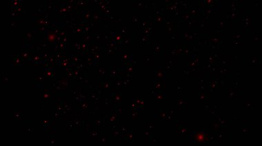 Mükemmel ateş parçacıkları izole edilmiş siyah arkaplanda kıvılcımlar oluşturur. Doku örtüşüyor. Patlama yanma etkisi.