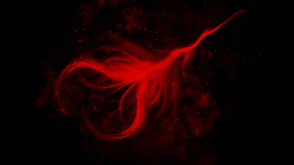 Волшебный Красный Огонь Изолированном Фоне Эффект Взрыва Украшения Покрытия Чёрном — стоковое фото
