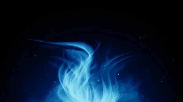 Magiczny Niebieski Ogień Odosobnionym Tle Idealny Efekt Eksplozji Dekoracji Pokrycia — Zdjęcie stockowe