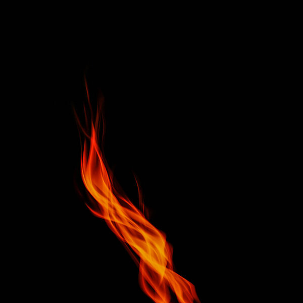Magic fire on isolated background. Perfect explosion effect for decoration and covering on black background. Concept burn flame and light texture overlays.