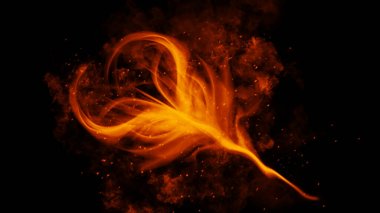 Magic fire on isolated background. Perfect explosion effect for decoration and covering on black background. Concept burn flame and light texture overlays. Stock illustration. clipart