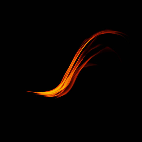 Magic fire on isolated background. Perfect explosion effect for decoration and covering on black background. Concept burn flame and light texture overlays.