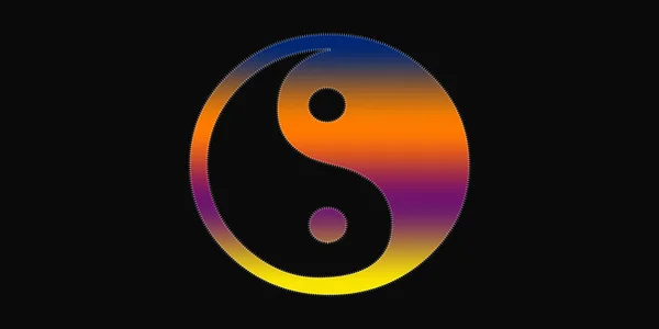 colorful yin yang symbol illustration