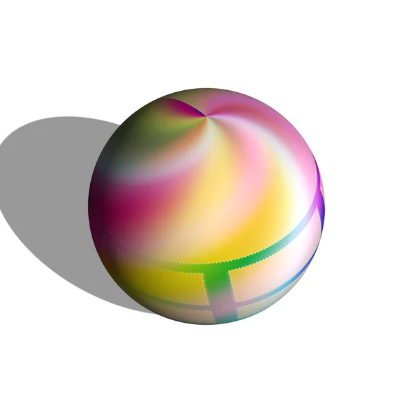3d illustration abstract colorful sphere isolated on white background
