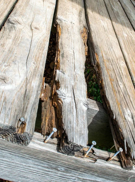 Ponte Stato Trascurato Troppo Lungo Ora Condizioni Pericolose Tuttofare Necessario — Foto Stock