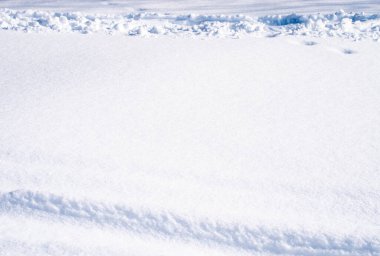 Lastikler, güneybatı Missouri 'deki zemini kaplayan beyaz tozlu karda iz bırakmış..