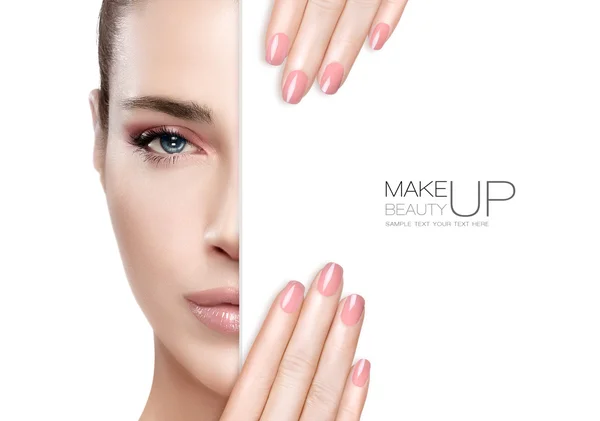 Maquillaje de belleza y Nail Art Concept — Foto de Stock