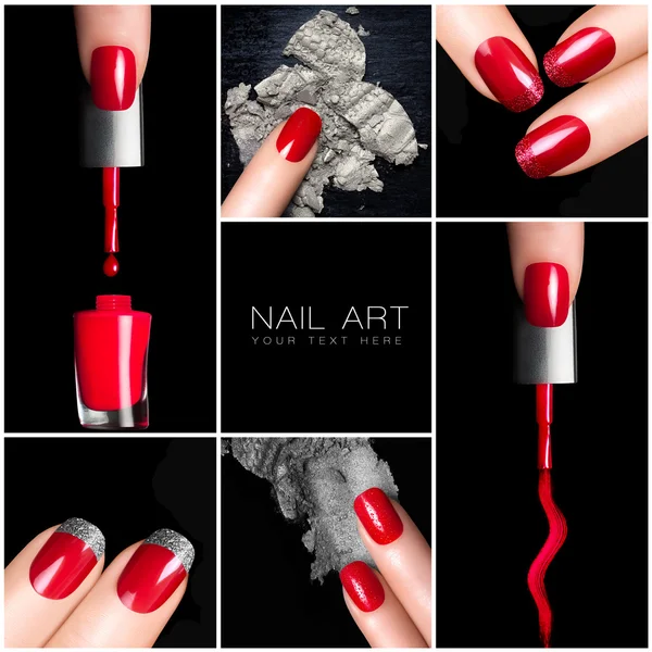 Tendencia de arte de uñas. Juego de manicura — Foto de Stock