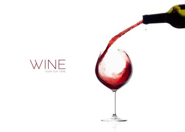Wine. Glass and Bottle. Red Wine Splash clipart