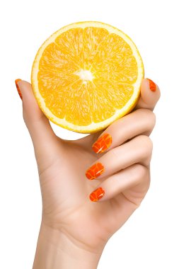 Tatlı sağlıklı limon tutan el