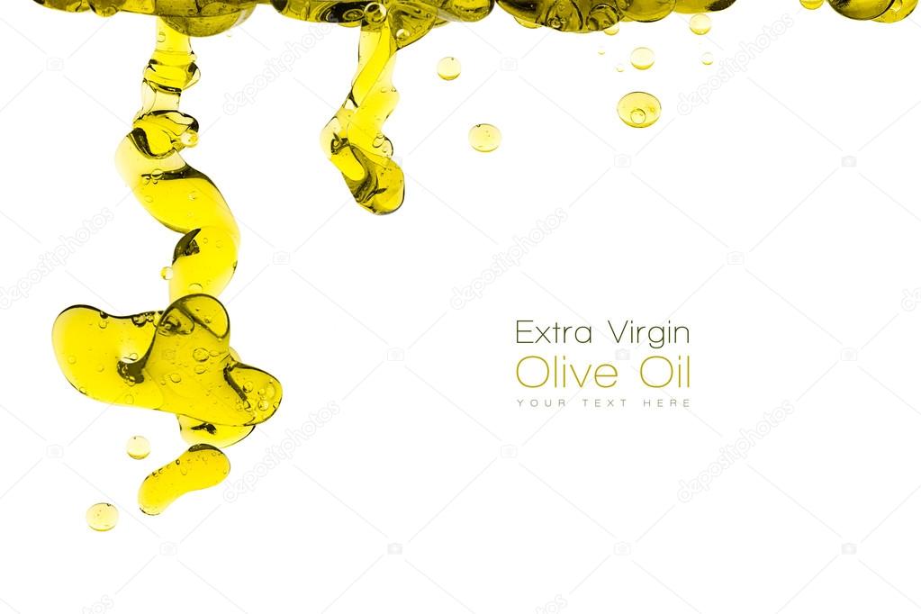 Olive Oil Drops Isolated On White Stock Photo By C Casther