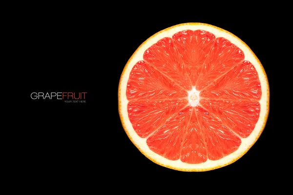 Closeup of Healthy Fresh Grapefruit Slice. Template Design — Stock Photo, Image